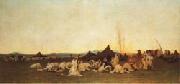 Gustave Guillaumet Evening Prayer in the Sahara oil painting reproduction